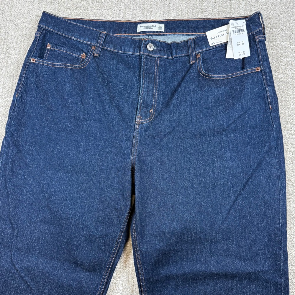 NEW Abercrombie & Fitch Womens 35R (Actual 42x30) High Rise 90s Relaxed Jeans